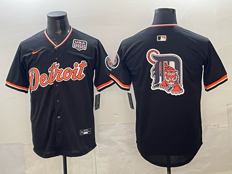 Men Detroit Tigers blank black Game Nike MLB Jersey140012->->MLB Jersey